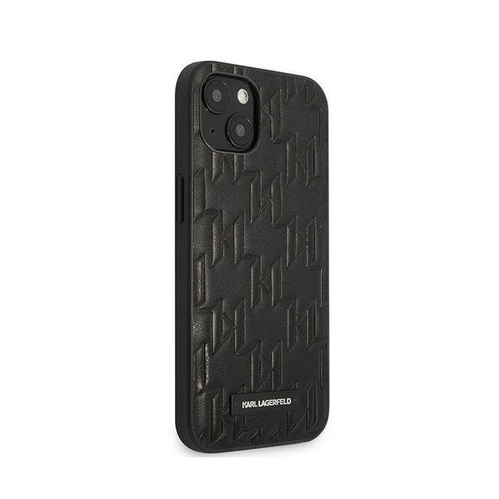 Karl Lagerfeld KLHCP13SMNMP1K iPhone 13 mini 5,4 deklas juodas / juodas Monogramos plokštelė