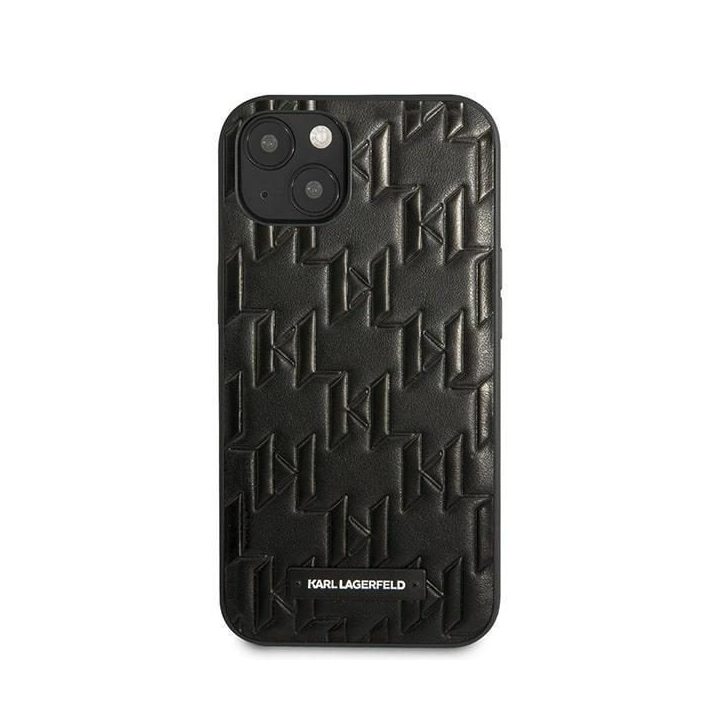 Karl Lagerfeld KLHCP13SMNMP1K iPhone 13 mini 5,4 deklas juodas / juodas Monogramos plokštelė