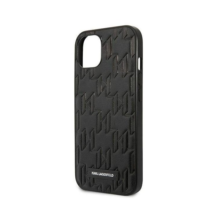 Karl Lagerfeld KLHCP13SMNMP1K iPhone 13 mini 5,4 deklas juodas / juodas Monogramos plokštelė