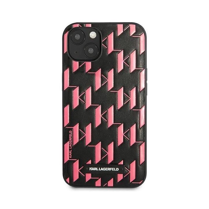Karl Lagerfeld KLHCP13SMNMP1P iPhone 13 mini 5,4 deklas rožinis / rožinis Monogramos plokštelė