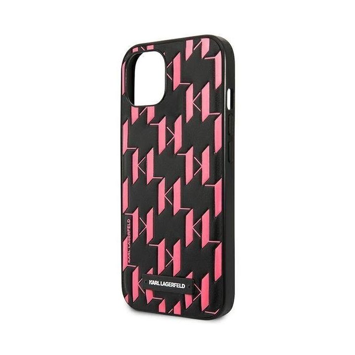 Karl Lagerfeld KLHCP13SMNMP1P iPhone 13 mini 5,4 deklas rožinis / rožinis Monogramos plokštelė