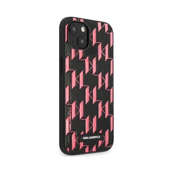 Karl Lagerfeld KLHCP13SMNMP1P iPhone 13 mini 5,4 deklas rožinis / rožinis Monogramos plokštelė