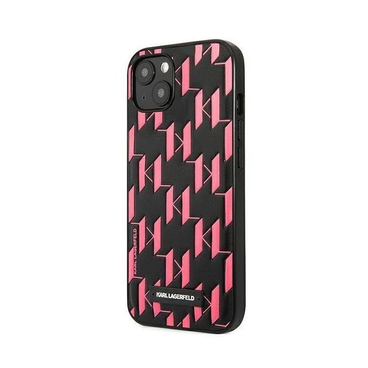 Karl Lagerfeld KLHCP13SMNMP1P iPhone 13 mini 5,4 deklas rožinis / rožinis Monogramos plokštelė