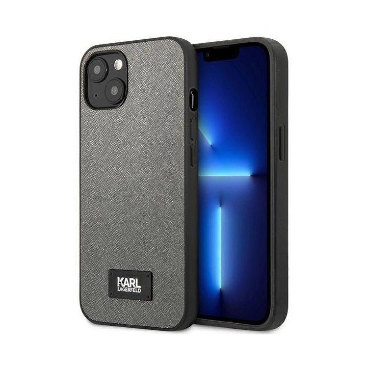 Karl Lagerfeld KLHCP13SSFMP2DG iPhone 13 mini 5.4 deklas sidabrinis / sidabrinis Saffiano apnašas