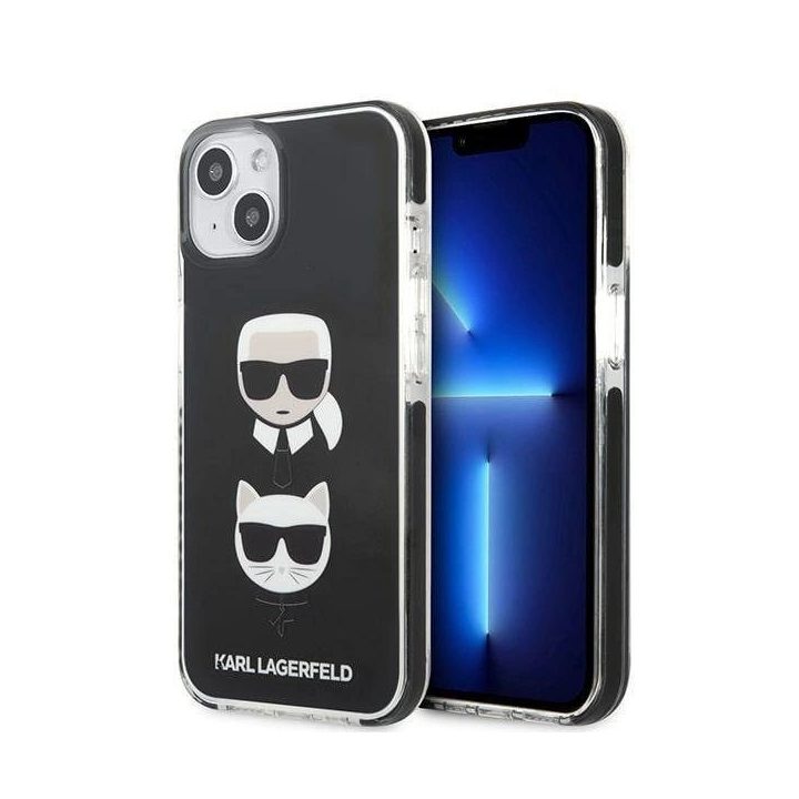 Karl Lagerfeld KLHCP13STPE2TK iPhone 13 mini 5.4 deklas juodas / juodas Karl & Choupette Head