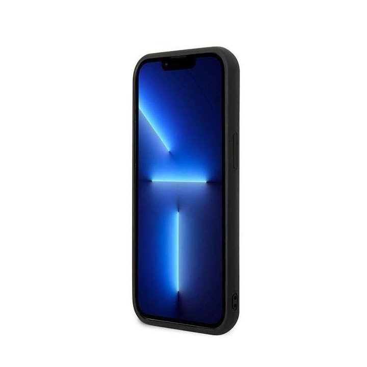 Karl Lagerfeld KLHCP13X3DKPK iPhone 13 Pro Max 6,7 Juodos spalvos/juodas deklas Ikonik Patch