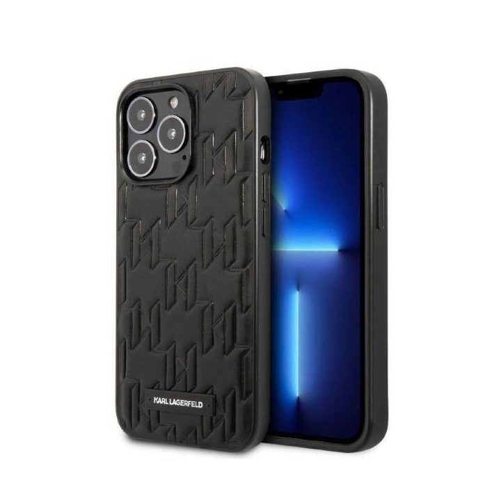 Karl Lagerfeld KLHCP13XMNMP1K iPhone 13 Pro Max 6,7 deklas juodos/juodos spalvos su monograma