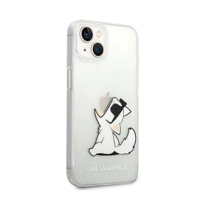 Karl Lagerfeld KLHCP14MCFNRC iPhone 14 Plus 6.7 deklas skaidrus / permatomas Choupette Fun