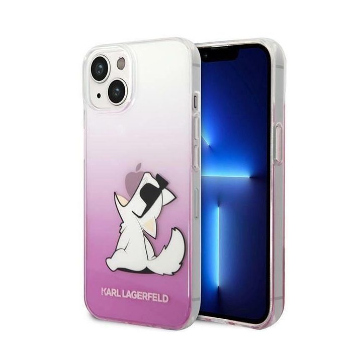 Karl Lagerfeld KLHCP14MCFNRCPI iPhone 14 Plus 6.7 deklas rožinis / rožinis Choupette Fun
