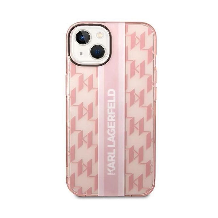 Karl Lagerfeld KLHCP14MHKLSPCP iPhone 14 Plus 6.7 deklas rožinis / rožinis Mono Vertical Stripe