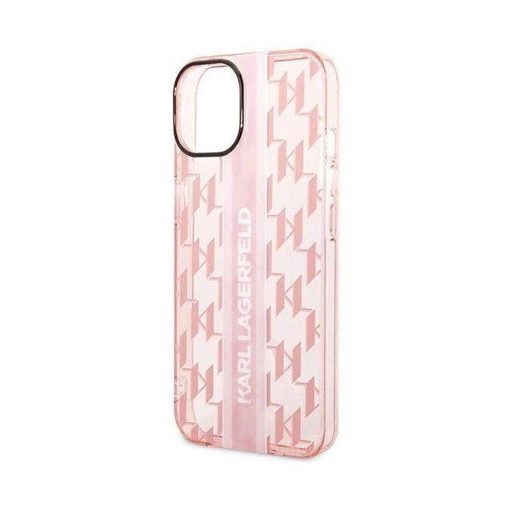 Karl Lagerfeld KLHCP14MHKLSPCP iPhone 14 Plus 6.7 deklas rožinis / rožinis Mono Vertical Stripe