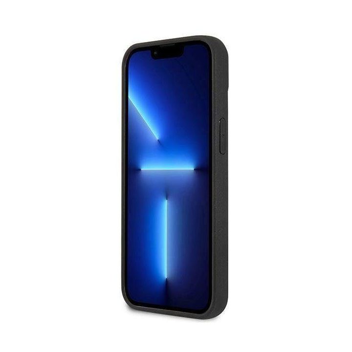 Karl Lagerfeld KLHCP14MKH3DBK iPhone 14 Plus 6.7 juodas / juodas deklas 3D Guma Karlo galva