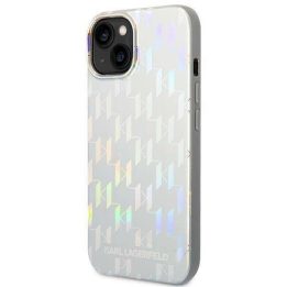 Karl Lagerfeld KLHCP14MLGMMSV3 iPhone 14 Plus 6.7 deklas sidabrinis / sidabrinis Monogram Iridescent