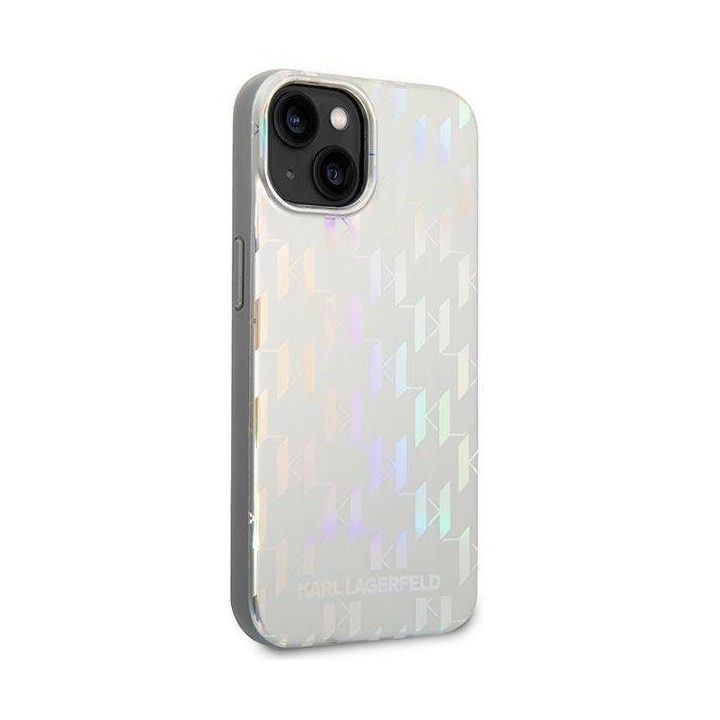 Karl Lagerfeld KLHCP14MLGMMSV3 iPhone 14 Plus 6.7 deklas sidabrinis / sidabrinis Monogram Iridescent
