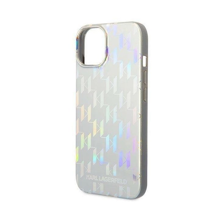 Karl Lagerfeld KLHCP14MLGMMSV3 iPhone 14 Plus 6.7 deklas sidabrinis / sidabrinis Monogram Iridescent