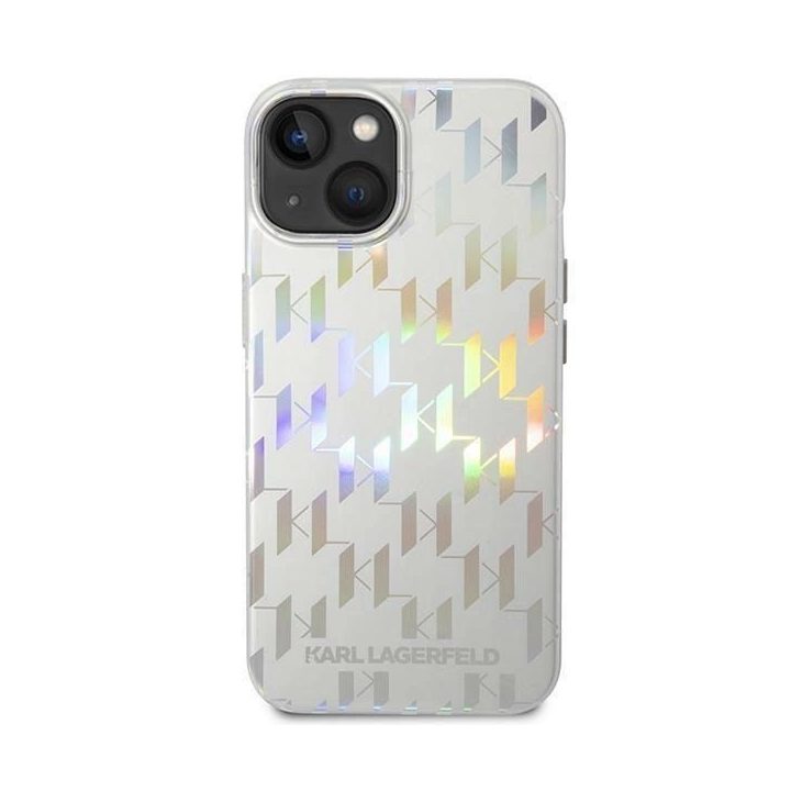 Karl Lagerfeld KLHCP14MLGMMSV3 iPhone 14 Plus 6.7 deklas sidabrinis / sidabrinis Monogram Iridescent