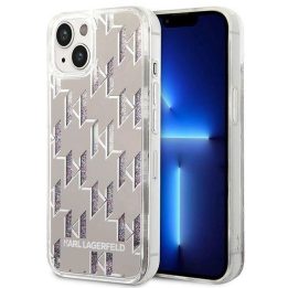 Karl Lagerfeld KLHCP14MLMNMS iPhone 14 Plus 6.7 deklas sidabrinis / sidabrinis Liquid Glitter Monogram