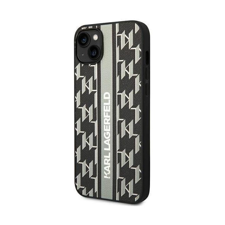 Karl Lagerfeld KLHCP14MPGKLSKG iPhone 14 Plus 6.7 deklas pilka / pilka Monogram Stripe