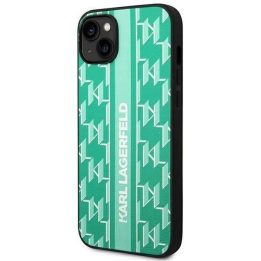 Karl Lagerfeld KLHCP14MPGKLSKN iPhone 14 Plus 6.7 deklas žalias / žalias Monogram Stripe