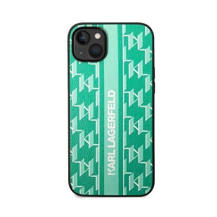 Karl Lagerfeld KLHCP14MPGKLSKN iPhone 14 Plus 6.7 deklas žalias / žalias Monogram Stripe