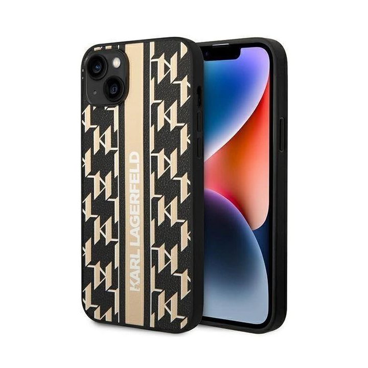 Karl Lagerfeld KLHCP14MPGKLSKW iPhone 14 Plus 6,7 deklas rudas / rudas Monogram Stripe