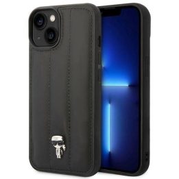 Karl Lagerfeld KLHCP14MPSQPK iPhone 14 Plus 6,7 deklas juodos/juodos spalvos Puffy Ikonik Pin