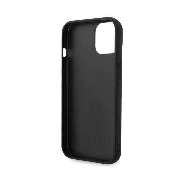 Karl Lagerfeld KLHCP14MPSQPK iPhone 14 Plus 6,7 deklas juodos/juodos spalvos Puffy Ikonik Pin