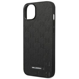 Karl Lagerfeld KLHCP14MSAKLHPK iPhone 14 Plus 6.7 deklas juodas / juodas Saffiano Mono Metal Logo