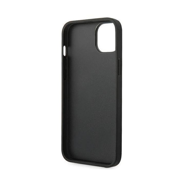 Karl Lagerfeld KLHCP14MSAKLHPK iPhone 14 Plus 6.7 deklas juodas / juodas Saffiano Mono Metal Logo