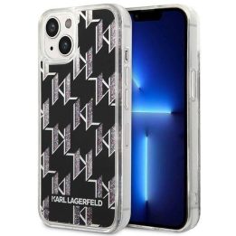 Karl Lagerfeld KLHCP14SLMNMK iPhone 14 6.1 deklas juodas / juodas Liquid Glitter Monogram