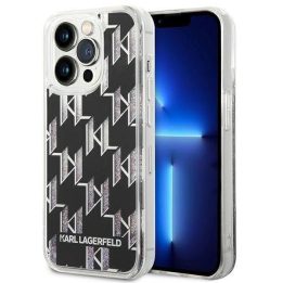 Karl Lagerfeld KLHCP14XLMNMK iPhone 14 Pro Max 6.7 deklas juodas / juodas Liquid Glitter Monogram