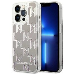Karl Lagerfeld KLHCP14XLMNMS iPhone 14 Pro Max 6.7 deklas sidabrinis / sidabrinis Liquid Glitter Monogram