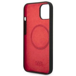 Karl Lagerfeld KLHMP14MSLCHBK iPhone 14 Plus 6.7 deklas juodas / juodas Silikoninis Choupette Head Magsafe