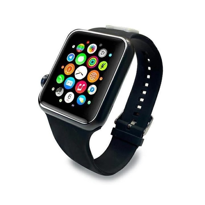 Karl Lagerfeld KLAWLSLCK Apple Watch dirželis 42/44 / 45 mm juodas / juodas dirželis Silikoninis Choupette Heads