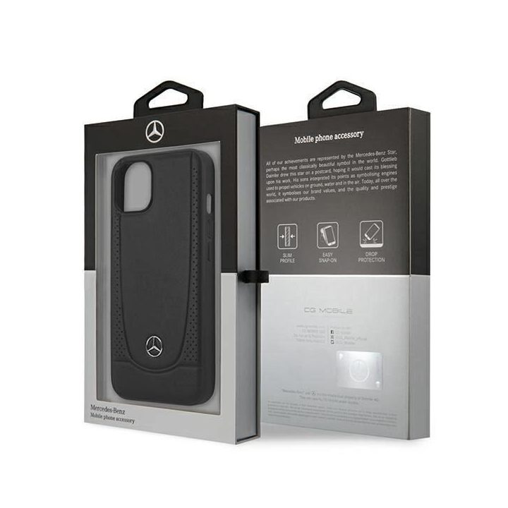 Mercedes MEHCP14MARMBK iPhone 14 Plus 6.7 juodas / juodas deklas Odinis miesto