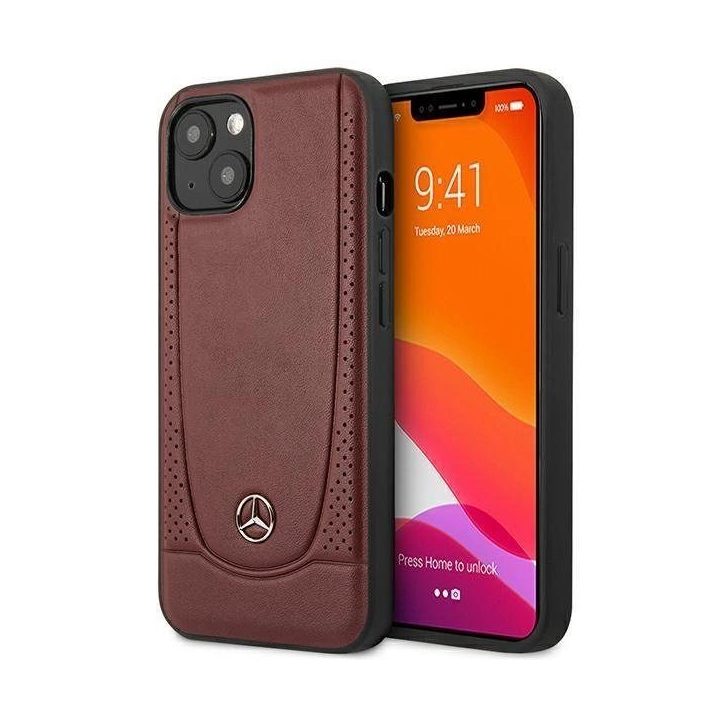 Mercedes MEHCP14MARMRE iPhone 14 Plus 6.7 raudonas / raudonas deklas odinis Urban Bengale