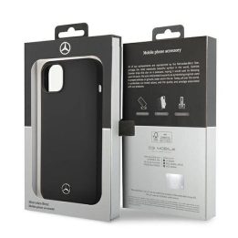 Mercedes silikoninis dėklas iPhone 14 Plus - juodas