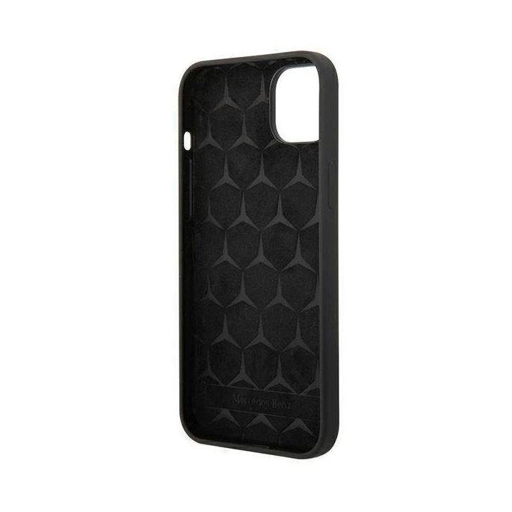 Mercedes silikoninis dėklas iPhone 14 Plus - juodas