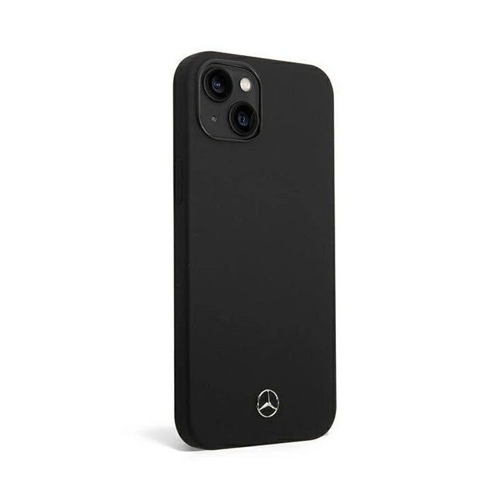 Mercedes silikoninis dėklas iPhone 14 Plus - juodas