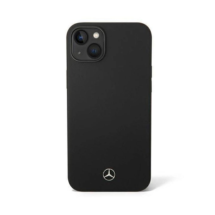 Mercedes silikoninis dėklas iPhone 14 Plus - juodas