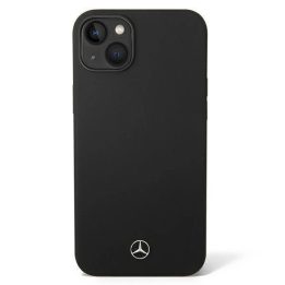 Mercedes silikoninis MagSafe dėklas iPhone 14 Plus - juodas