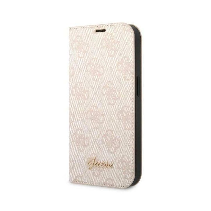 Guess GUBKP14LHG4SHP iPhone 14 Pro 6.1 rožinė / rožinė knyga 4G Vintage Gold Logo