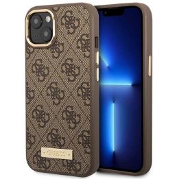 Guess GUHMP14MU4GPRW iPhone 14 Plus 6.7 brown / brown deklas 4G Logo Plate MagSafe
