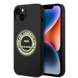Karl Lagerfeld KLHCP14MSRSGRCK iPhone 14 Plus 6.7 deklas juodas / juodas silikonas RSG