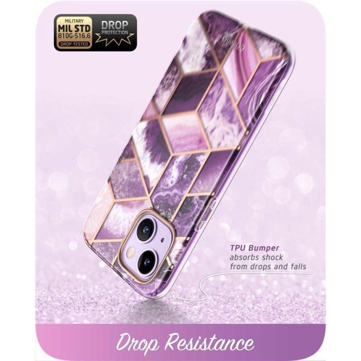 COSMO IPHONE 14 PLUS MARBLE PURPLE dėklas