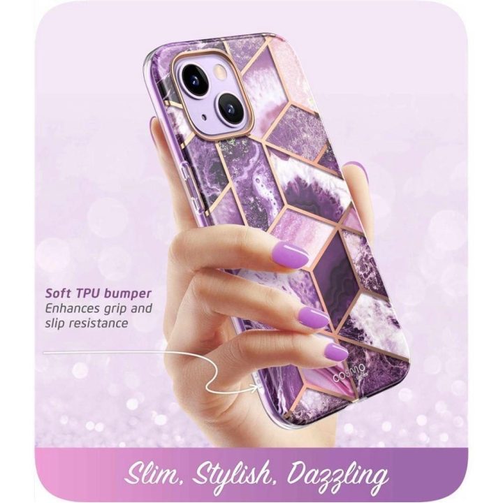 COSMO IPHONE 14 PLUS MARBLE PURPLE dėklas