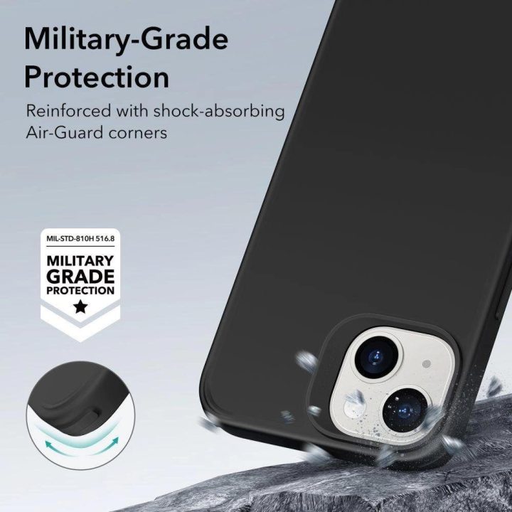 MagSafe iPhone 14 Plus dėklas, juodas