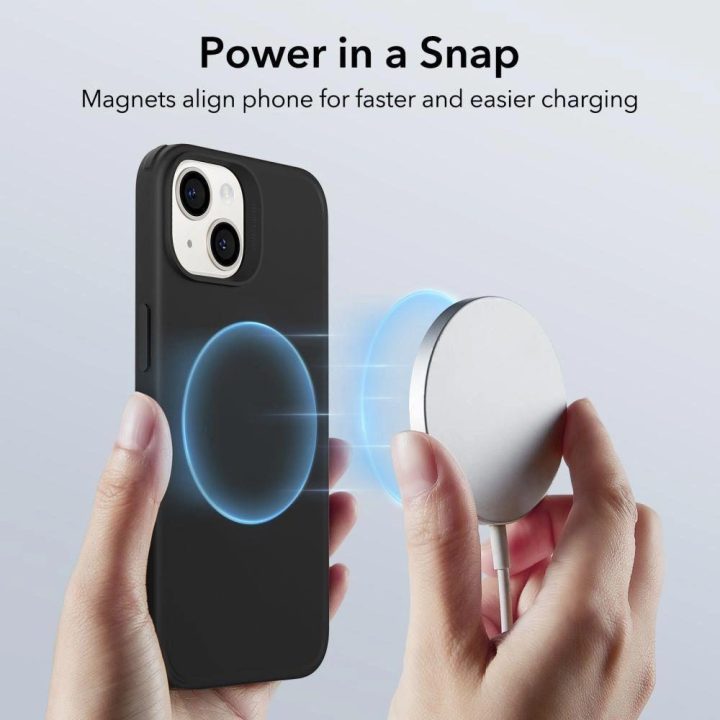 MagSafe iPhone 14 Plus dėklas, juodas