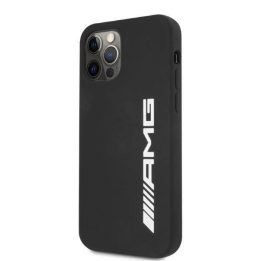 AMG silikoninis dėklas su dideliu logotipu, skirtas iPhone 12 Pro Max - juodas