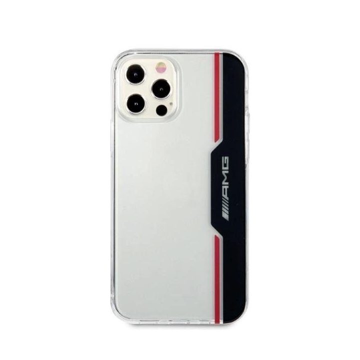 AMG Electroplate vertikalus dėklas iPhone 12 / iPhone 12 Pro - Skaidrus